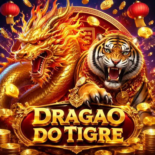 Mesa do Dragon Tiger com as cartas de dragão e tigre abertas